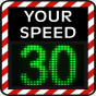 GR36CL Digital Speed Display Sign - Multicolour - Green/Yellow/Red