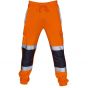 Hi Vis Two Tone Jogging Trousers Orange/Navy