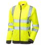 Leo Womens Hi Vis Zipped Sweatshirt Yellow 