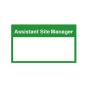 Site Sign - 3mm Correx - 297x420mm A3 - Assitant Site Manager
