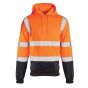 Hi Vis Two Toned Hooded Sweater Orange/Navy