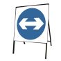 Blue Arrow Reversible Metal Road Sign, Frame & Clips 750mm