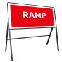 Ramp Metal Road Sign, Frame & Clips 1050mm x 450mm