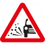 Loose Chippings Triangle Metal Road Sign - 750mm