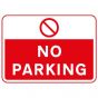 Metal Rectangle Plate Sign NO PARKING 600X450MM