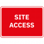 Site Access Metal Road Sign - 1050mm x 750mm