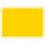 Metal Blank Plate Yellow 600 x 450mm
