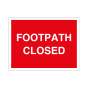 RA1 Plastic Quick Fit PLATE ONLY - Rectangle 600x450mm - Footpath Closed