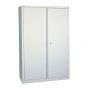 2-Door Steel Stationery Cupboard 914x400x1000mm 2 Shelf Grey 