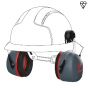 Sonis 3 High Performance Ear Defenders Helmet Mounted SNR37 - Red/Black