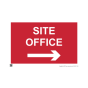 Site Sign - 3mm Correx - 420x594mm - Site Office Right Arrow