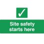 Safety Starts Here Sign - PVC
