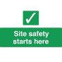 Safety Starts Here Sign - PVC