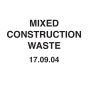 PVC Site Sign - 'MIXED CONSTRUCTION WASTE'