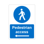 Site Site M093 - Pedestrian Access Left Arrow – 420x594mm - 3mm Correx