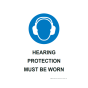Site Sign - 3mm Correx - 210x297mm (A4) - Hearing protection must be worn