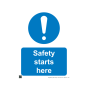 Site Sign - 4mm Correx - 300x400mm (A3) - Site Safety Starts Here 