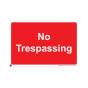 Site Sign - 6mm Correx - 594x841mm - No trespassing