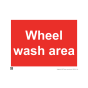 Site Sign - Rigid PVC - 594mm x 841mm - Wheel wash area