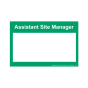 Site Sign - 3mm Correx - A4 - 210x297mm Assistant site manager