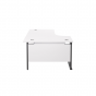 Twin Leg Left-Angle Corner Desk 1600mm Wide - White