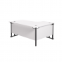 Twin Leg Left-Angle Corner Desk 1600mm Wide - White