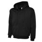Classic Heavy-Duty Zipped Hooded Sweatshirt – Black – 300gsm Heavyweight Workwear front product image | CMT Group