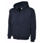 Classic Heavy-Duty Zipped Hooded Sweatshirt – Navy – 300gsm Heavyweight Workwear front product image | CMT Group