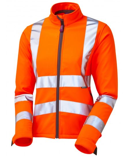 Leo Womens Hi Vis Softshell Orange