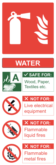 FR09424R | Site Safety Sign | Water Fire Extinguisher | CMT Group UK