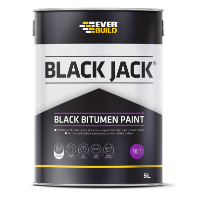 Everbuild Black Jack Bitumen Paint - 5 Litre | CMT Group UK