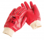 Red PVC Knit Wrist Glove 