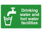 Drinking Water & Hot Water Facilities Safety Sign - PVC