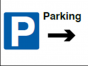 Parking Arrow Right Sign - PVC