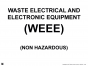 Waste Electrical and Electronic Equipment (WEEE) Sign - PVC