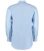 Kustom Kit Premium Long Sleeve Oxford Shirt – Light Blue – Cotton Rich & Easy Iron rear garment view | CMT Group