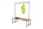 Double Sided Changing Room Bench With Hooks