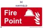 Bespoke Sign - 4mm Correx - 400x600mm (A2) - Printed: Fire point c/w Hayfields Branding