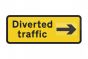 Small Plate Only - Diverted Traffic (reversible arrow)