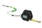 NLG Tape Measure Tether | CMT Group. Tape measure pulled out, coil carabina lead.