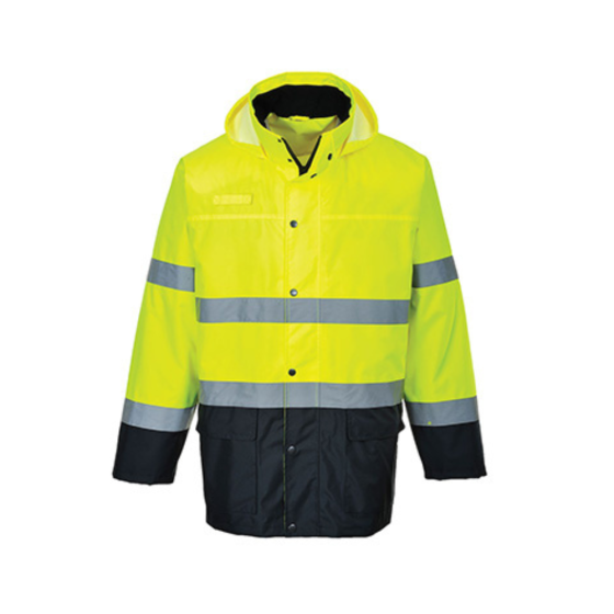Hi Vis Two Tone Jacket Yellow/Navy - Size Large