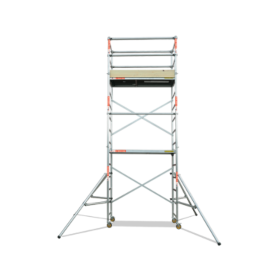 SAFESMART - Scaffold Mini Mobile Single Level Tower & Guardrail Set - 1.90mH x 0.70mW x 1.70mL.