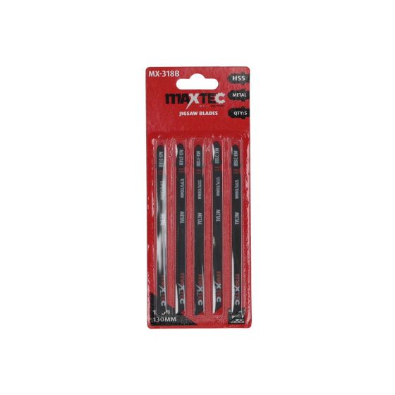 MAXTEC HSS M2 Jigsaw Blade 130mm 12 TPI - Long Reach Metal Cutting - Pack of 5