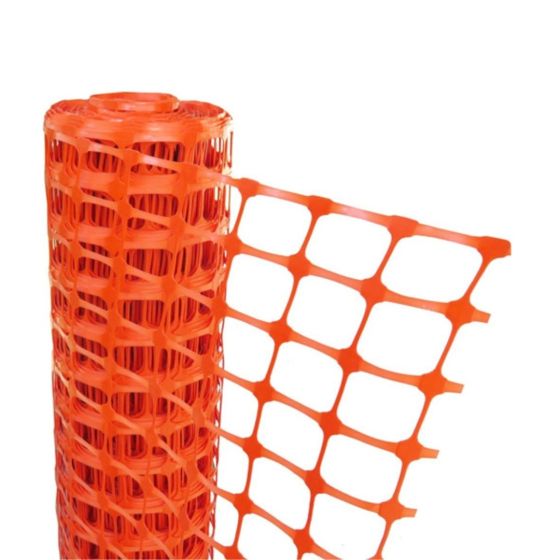 Orange HDPE mesh barrier fencing 1m x 50m 