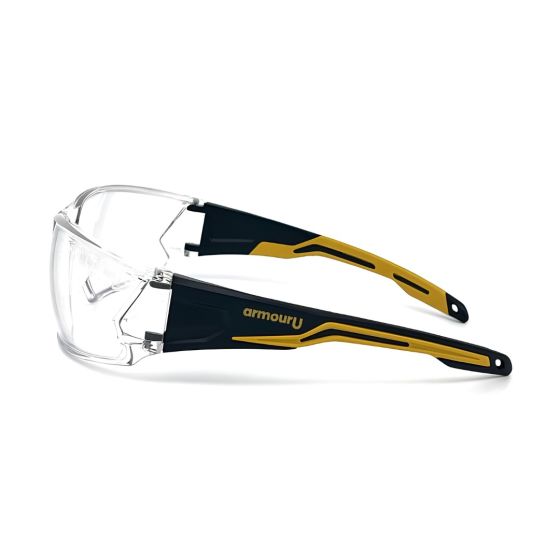 armourU K2 safety glasses clear lens metal-free frameless EN166