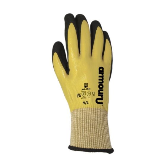 armourU cut-resistant sandy nitrile fully coated waterproof gloves TDM Level D