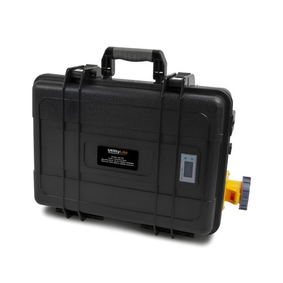 UtilityLite portable power pack 1280Wh 25.6V waterproof hardcase with integrated power display product shot | CMT Group UK