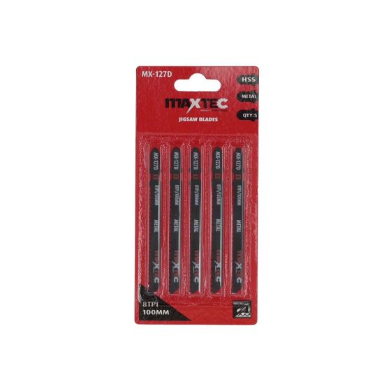 MAXTEC HSS M2 Jigsaw Blade 100mm 8 TPI - Metal Cutting - Pack of 5