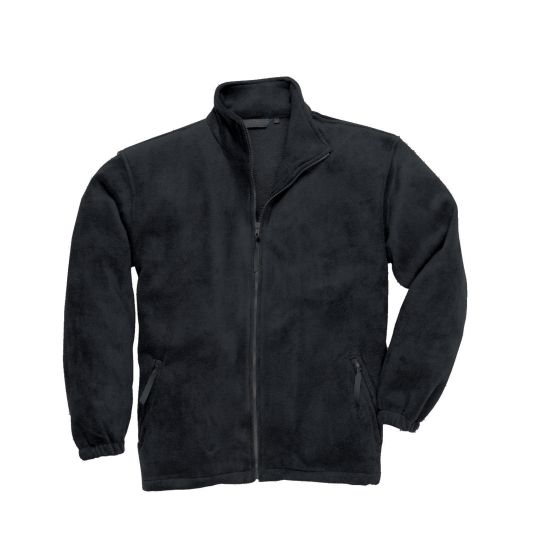 Anti-Pill Workwear Fleece Jacket 300gsm – Black front product image | CMT Group