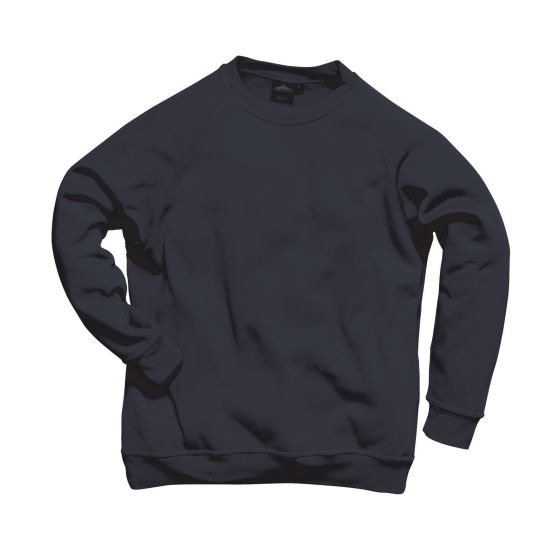 Classic Heavy-Duty Workwear Sweatshirt – Black – 300gsm Heavyweight Pullover front product image | CMT Group